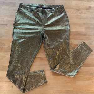 NWT Gold & Black high waisted jegging leggings